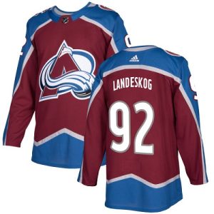 Kinder Colorado Avalanche Eishockey Trikot Gabriel Landeskog #92 Authentic Burgundy Rot Heim